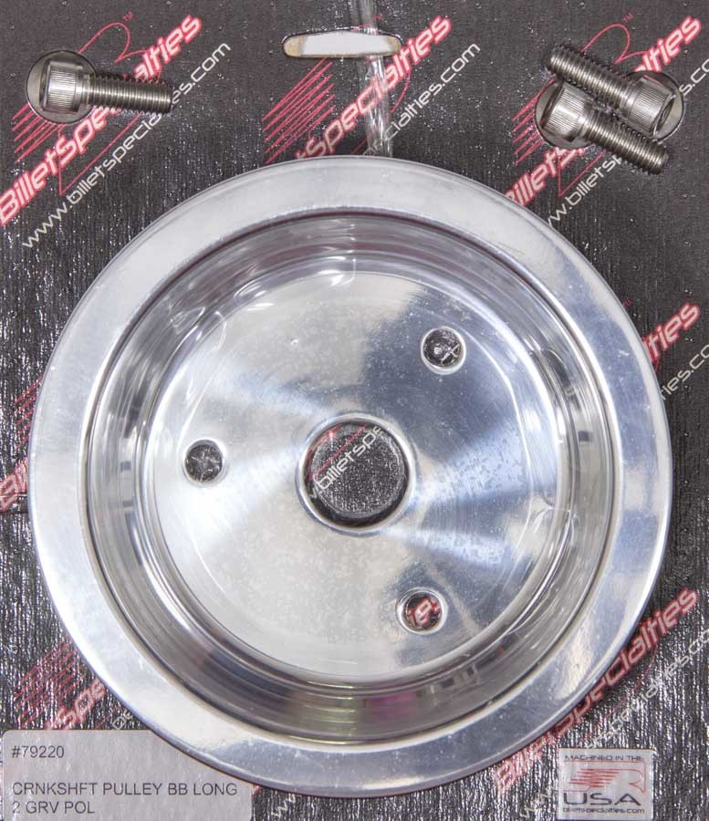 Billet Specialties 79220 | BILLET SPECIALTIES BBC 2 GRV Crank Pulley LWP Polished