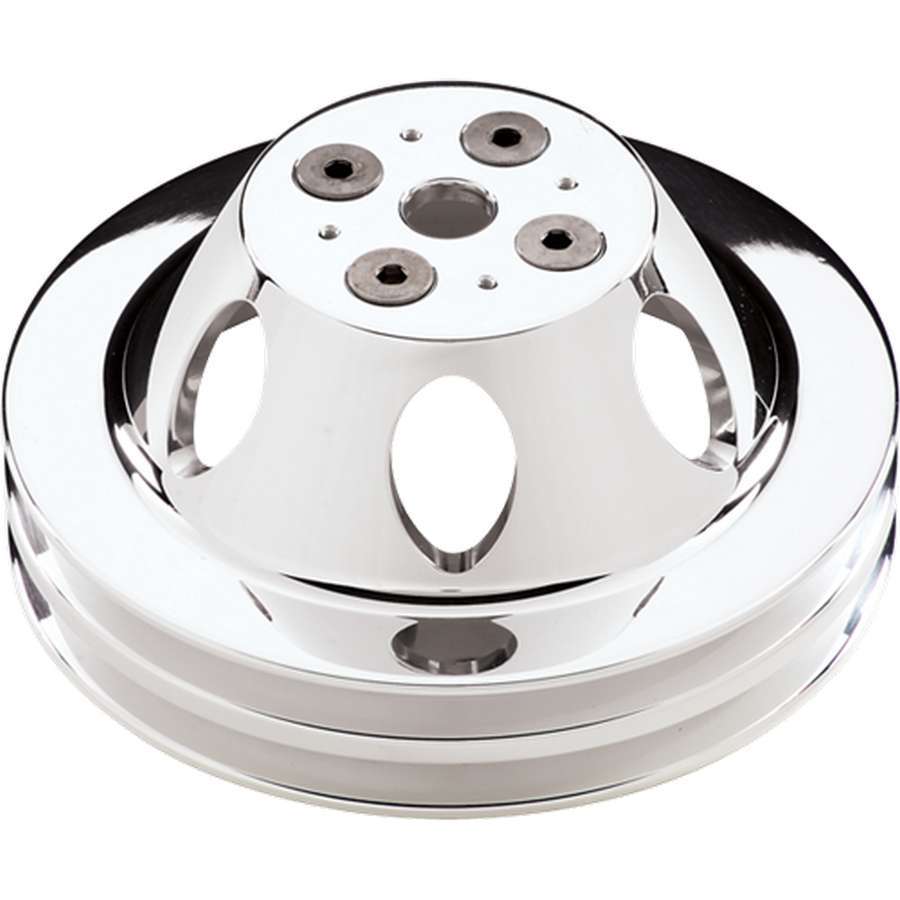 Billet Specialties 80220 | BILLET SPECIALTIES Polished SBC 2 Groove Upper Pulley