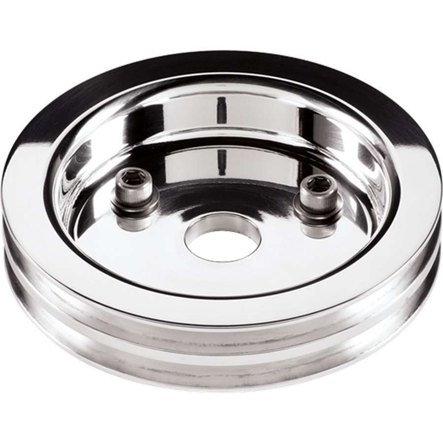 Billet Specialties 81220 | BILLET SPECIALTIES Polished SBC 2 Groove Lower Pulley