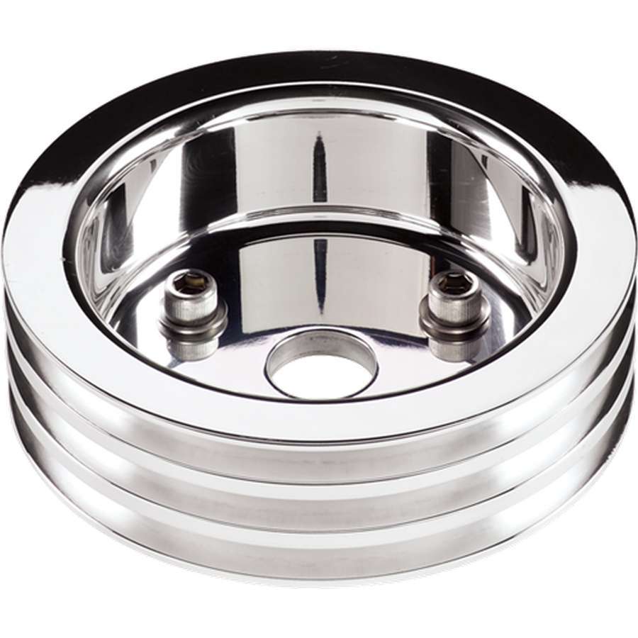 Billet Specialties 81320 | BILLET SPECIALTIES Polished SBC 3 Groove Lower Pulley