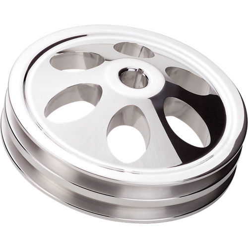 Billet Specialties 86220 | BILLET SPECIALTIES Power Steering Pulley 2 Groove Keyway 66-76 GM