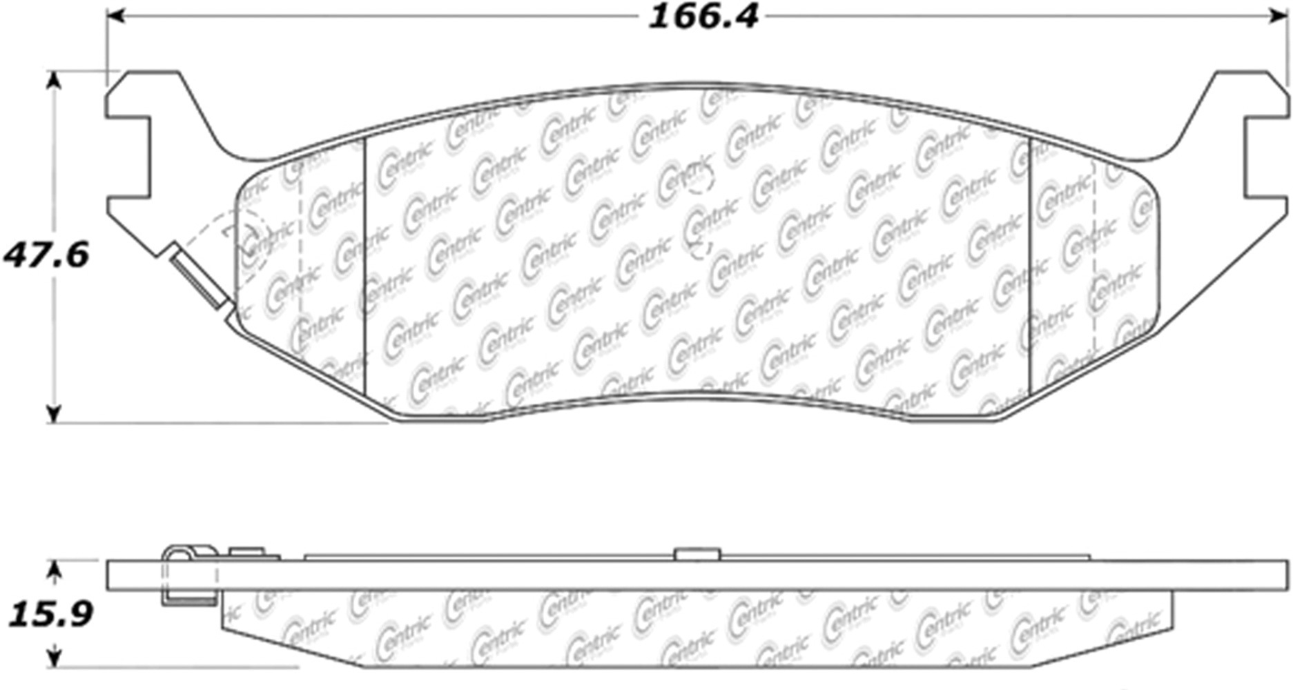 Centric Brake Parts 306.0898 | CENTRIC BRAKE PARTS Fleet Performance Brake Pads with Hardware; 2002-2016