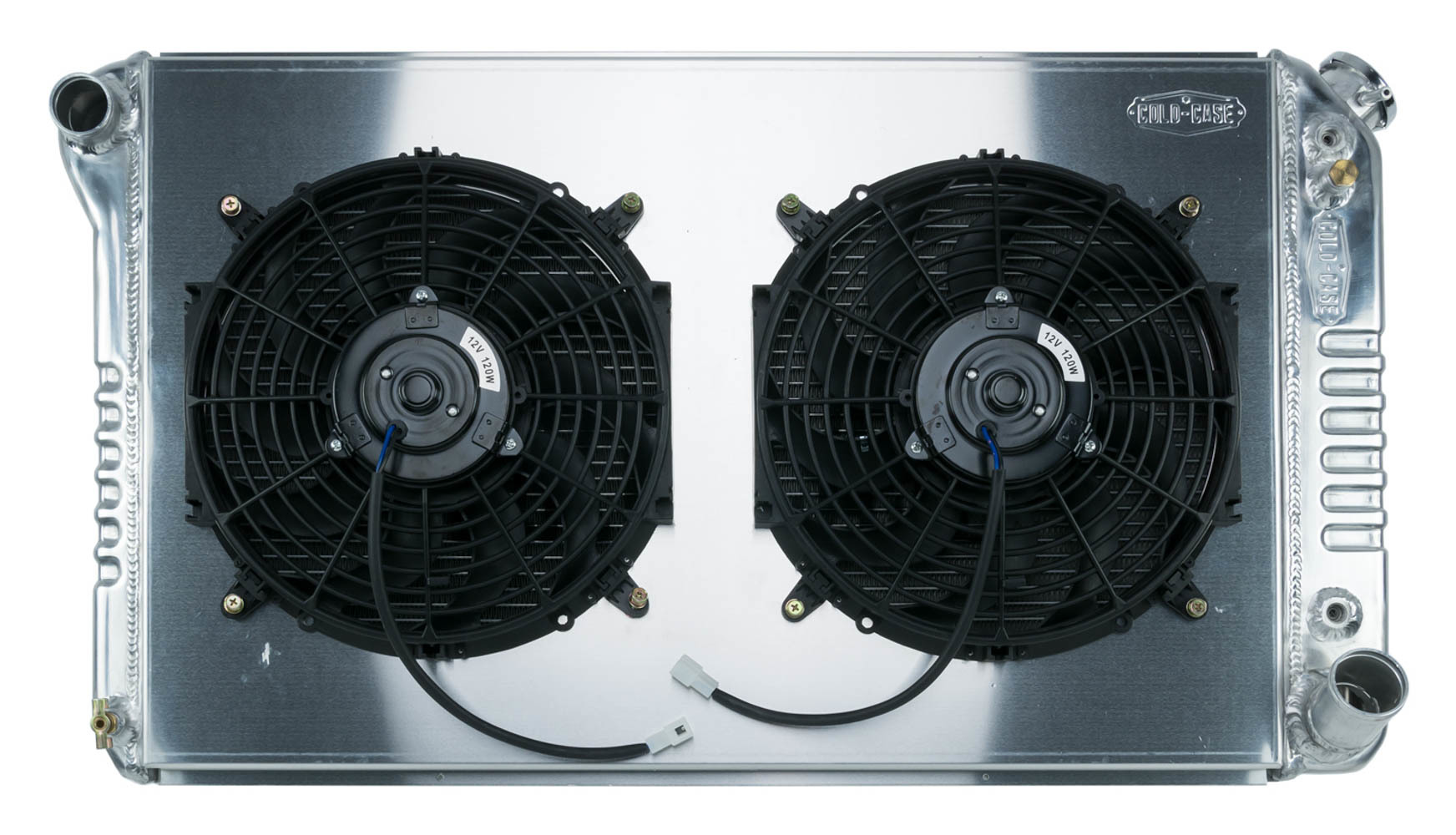 Cold-Case Radiators gmt558ask | COLD CASE RADIATORS 67-76 GM P/U Radiator w/Dual 14in Fan kit