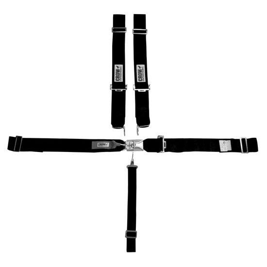 Crow Safety Gear 20054 | CROW SAFETY GEAR 5-Pt Harness Small Latch Black Pull Down LS Only