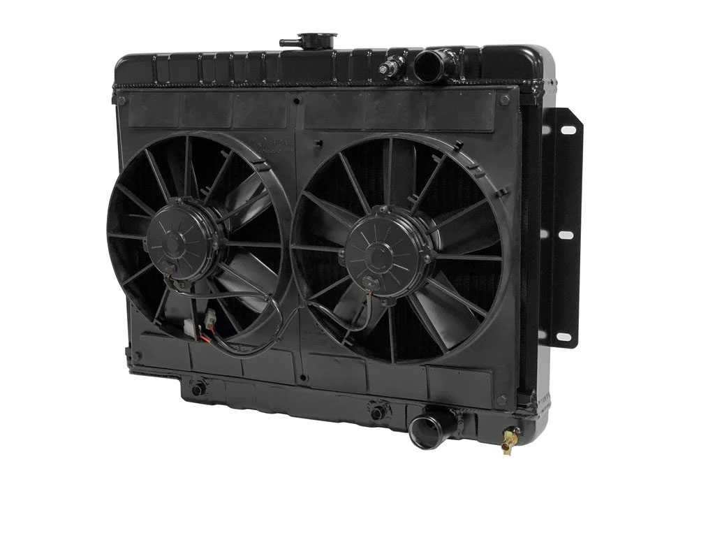 DeWitts Radiator 324239014a | DEWITTS RADIATOR Radiator w/Fans Impala 59-64 Auto Trans Black; 1959-1964