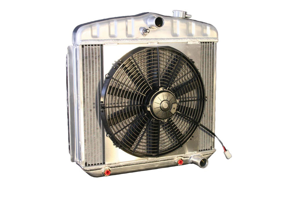 DeWitts Radiator 326139013a | DEWITTS RADIATOR Radiator w/Fans 55-57 Chevy LS Auto Trans Raw; 1955-1957