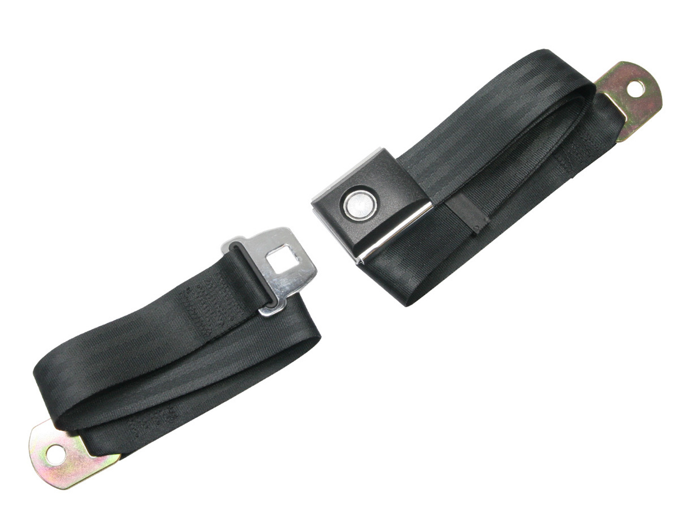 Drake Automotive Group sb-bk-pbsb | DRAKE AUTOMOTIVE GROUP 67-73 Mustang Seat Belts 2 Point Push Button; 1967-1973