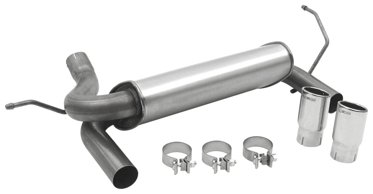 Dynomax 39510 | DYNOMAX SS Axle Back Exhaust 07-18 Wrangler 3.6/3.8L; 2007-2018