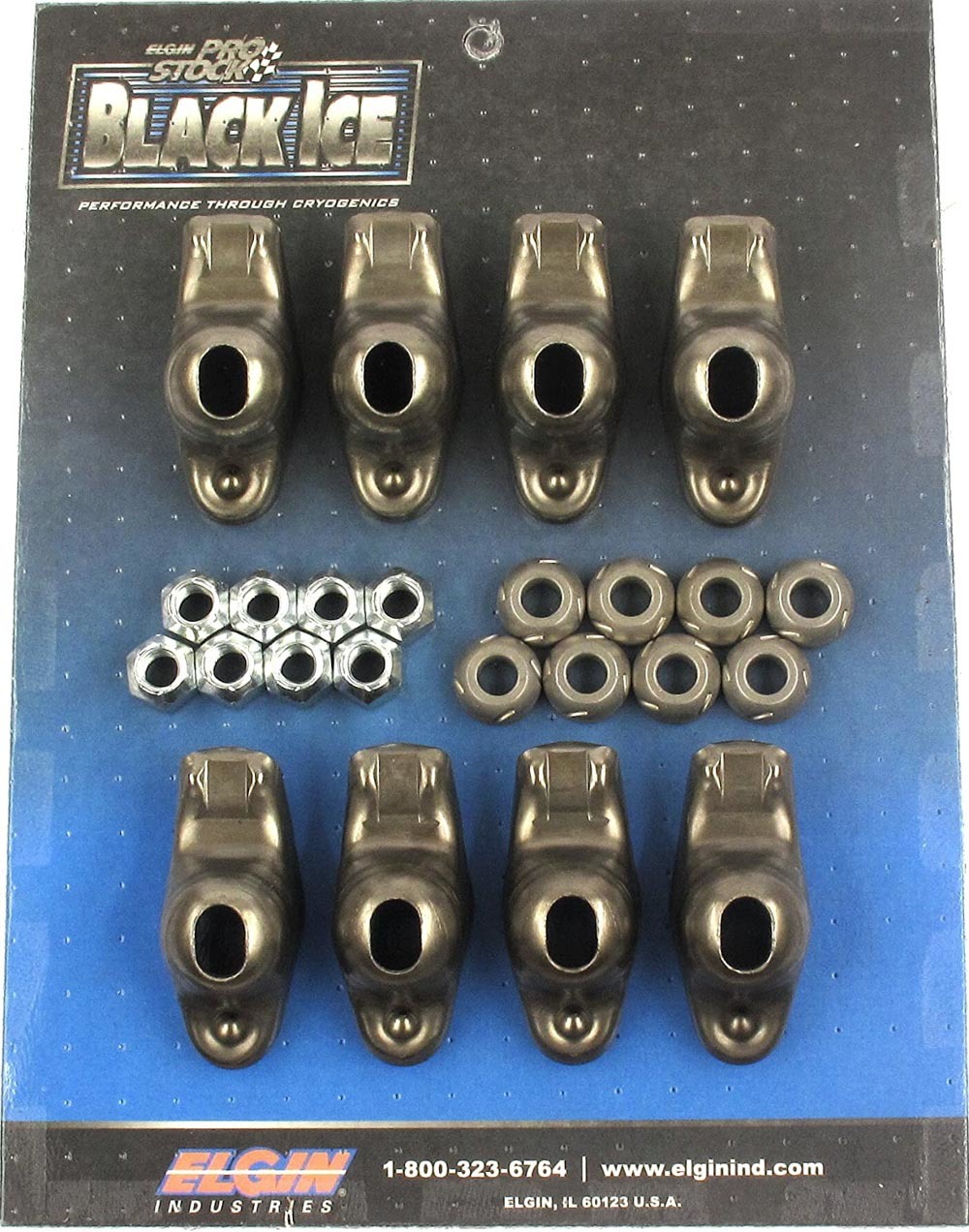 Elgin ice410738 | ELGIN SBC Black Ice Rocker Arm Kit 1.6 Ratio (8pk)