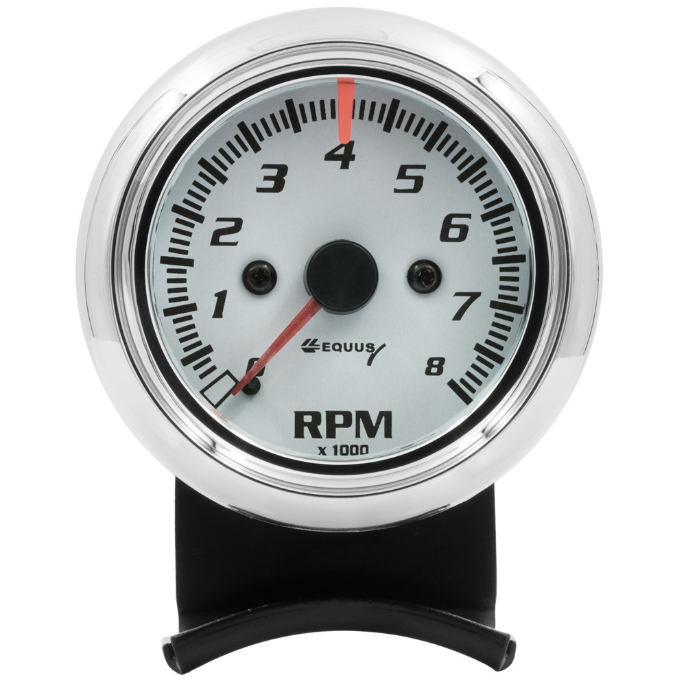 Equus e5076 | EQUUS 2-1/2 Dia Tachometer 8000 RPM White Dial