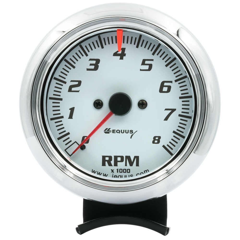 Equus e5078 | EQUUS 3-3/8 Dia Tachometer 8000 RPM White Dial