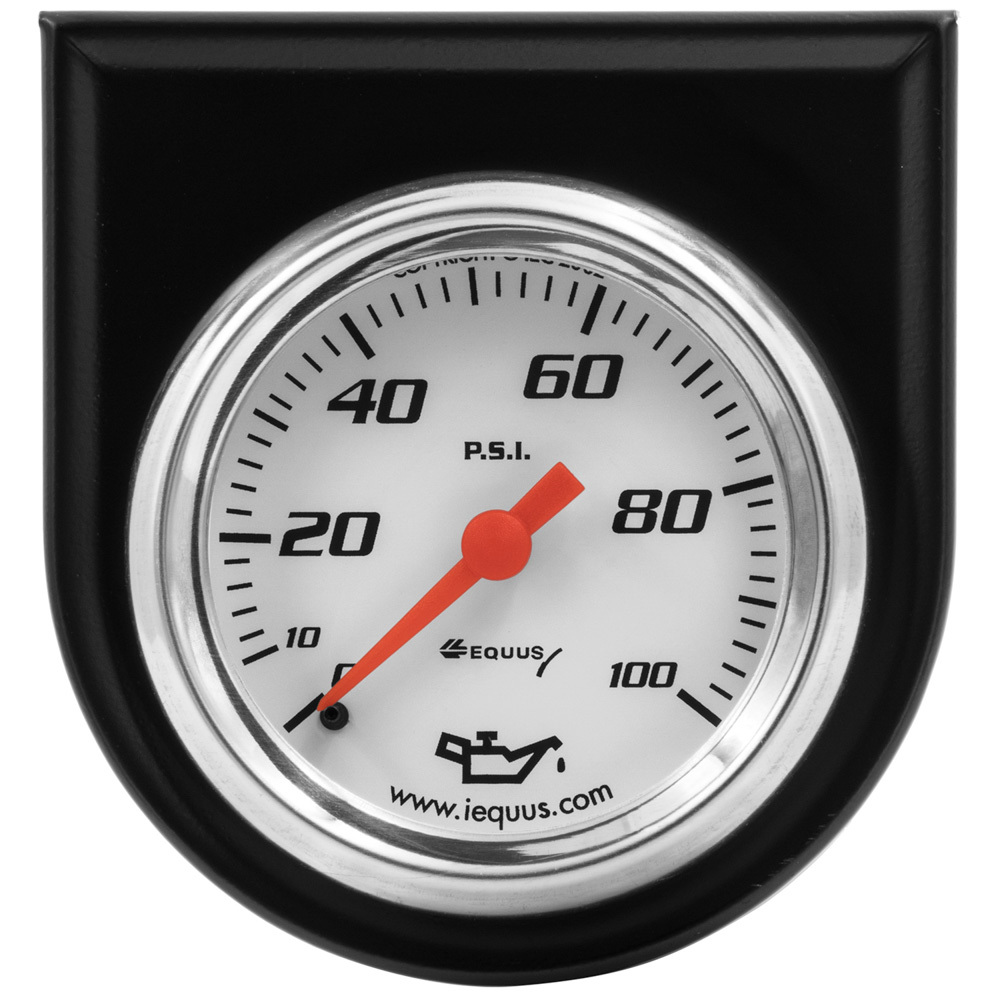 Equus e5244 | EQUUS 2.0 Dia Oil Pressure Gauge w/Black Panel