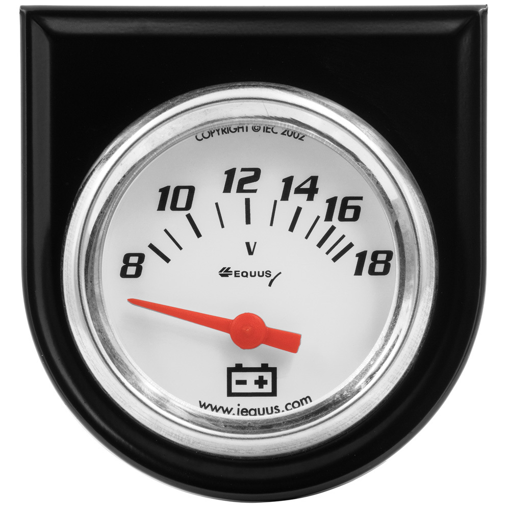 Equus e5268 | EQUUS 2.0 Dia Voltmeter Gauge w/Black Panel