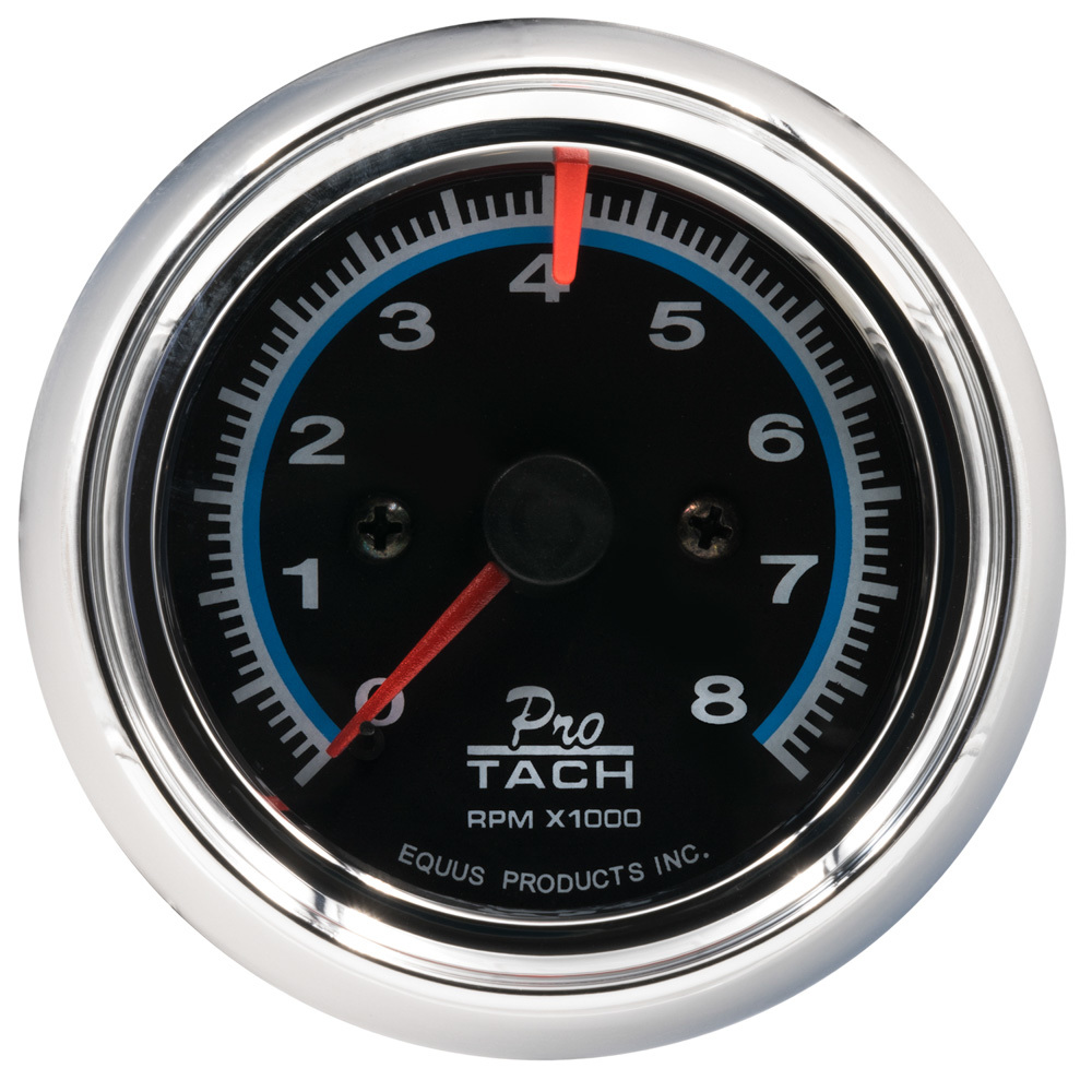 Equus e6076 | EQUUS 2-1/2 Dia Tachometer 8000 RPM Black Dial