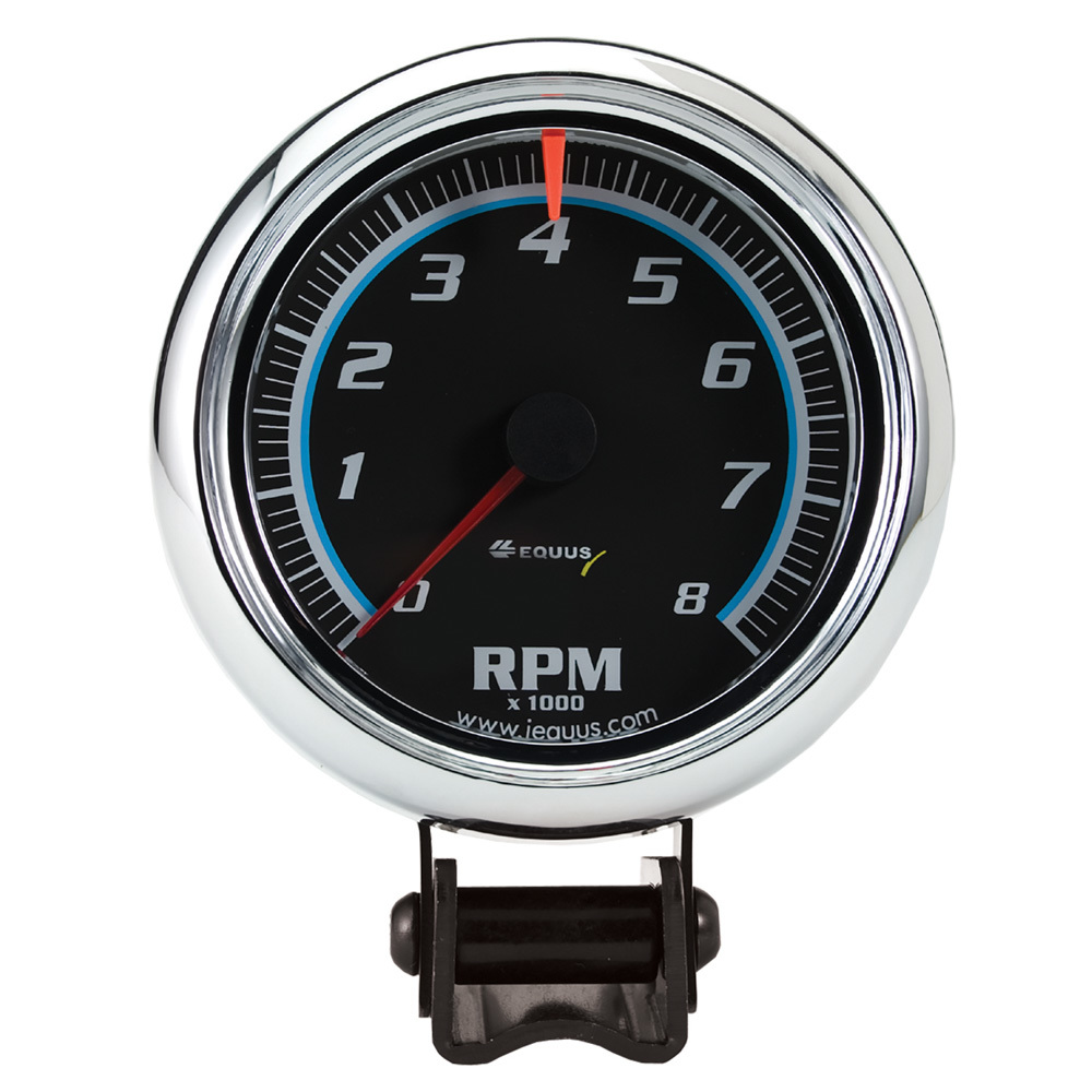 Equus e6078 | EQUUS 3-3/8 Dia Tachometer 8000 RPM Black Dial