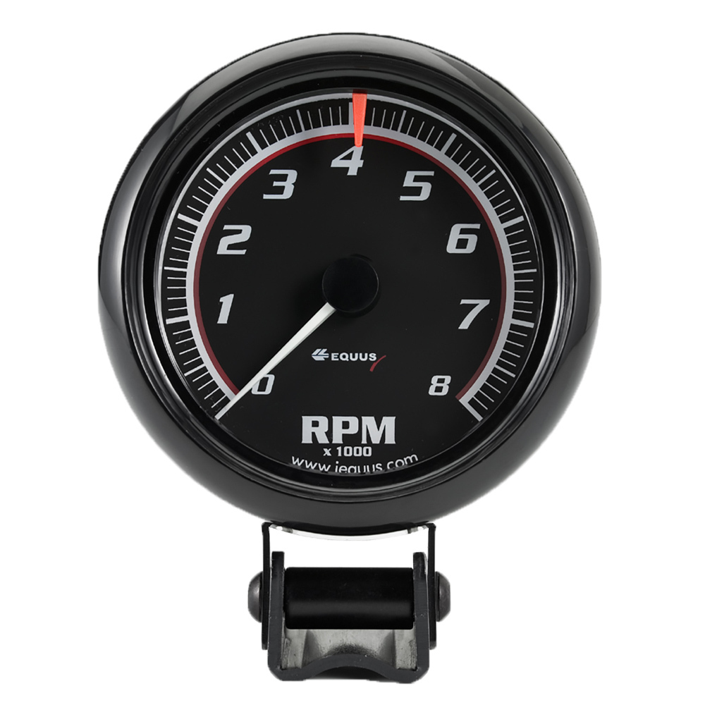 Equus e6086 | EQUUS 2-1/2 Dia Tachometer 8000 RPM Black Dial