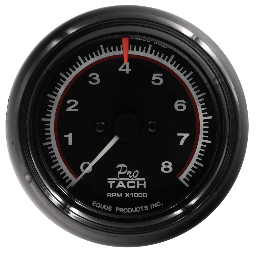 Equus e6088 | EQUUS 3-3/8 Dia Tachometer 8000 RPM Black Dial