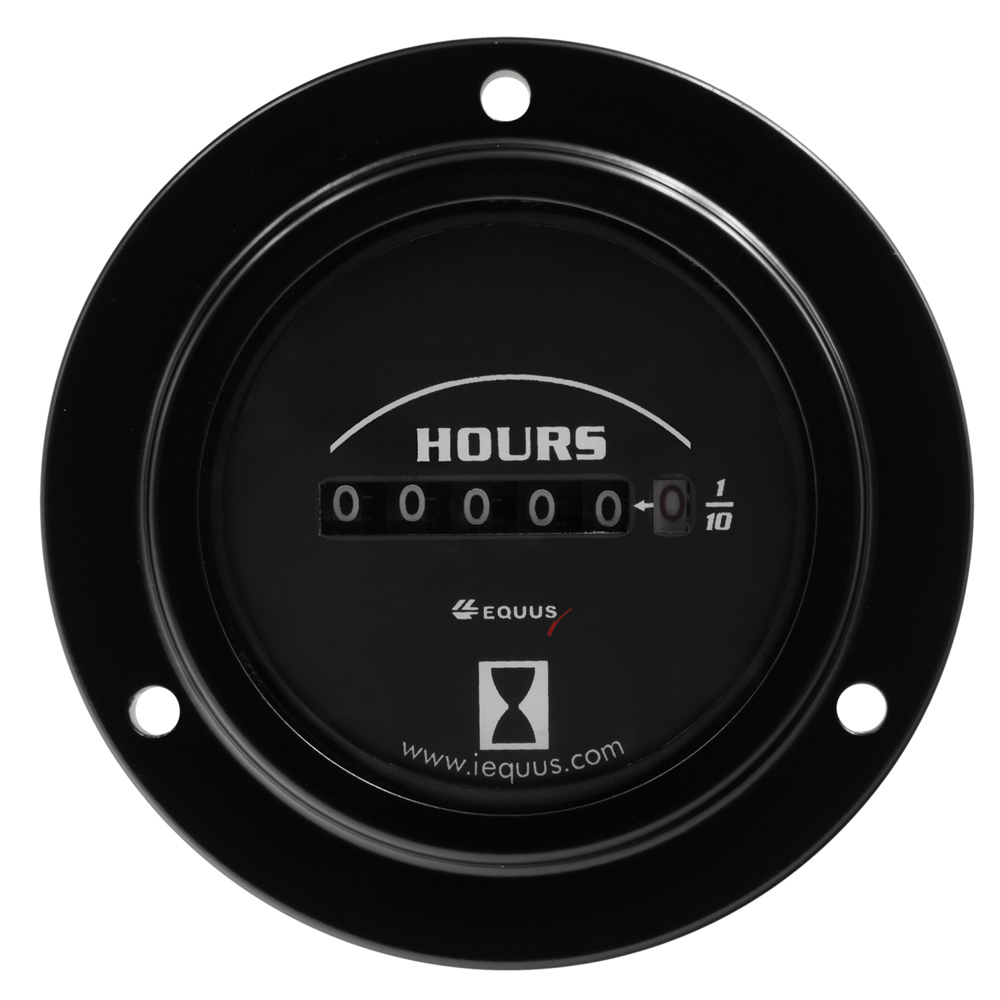 Equus e6210 | EQUUS 2.0 Dia Hourmeter Gauge Flange Mount - Black