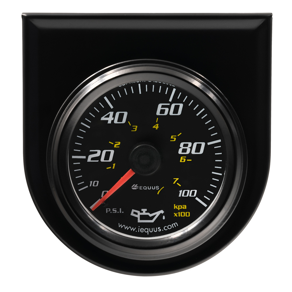 Equus e6244 | EQUUS 2.0 Dia Oil Pressure Gauge Black 0-100psi