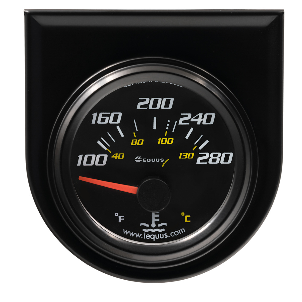 Equus e6262 | EQUUS 2.0 Dia Water Temp Gauge Black 100-280