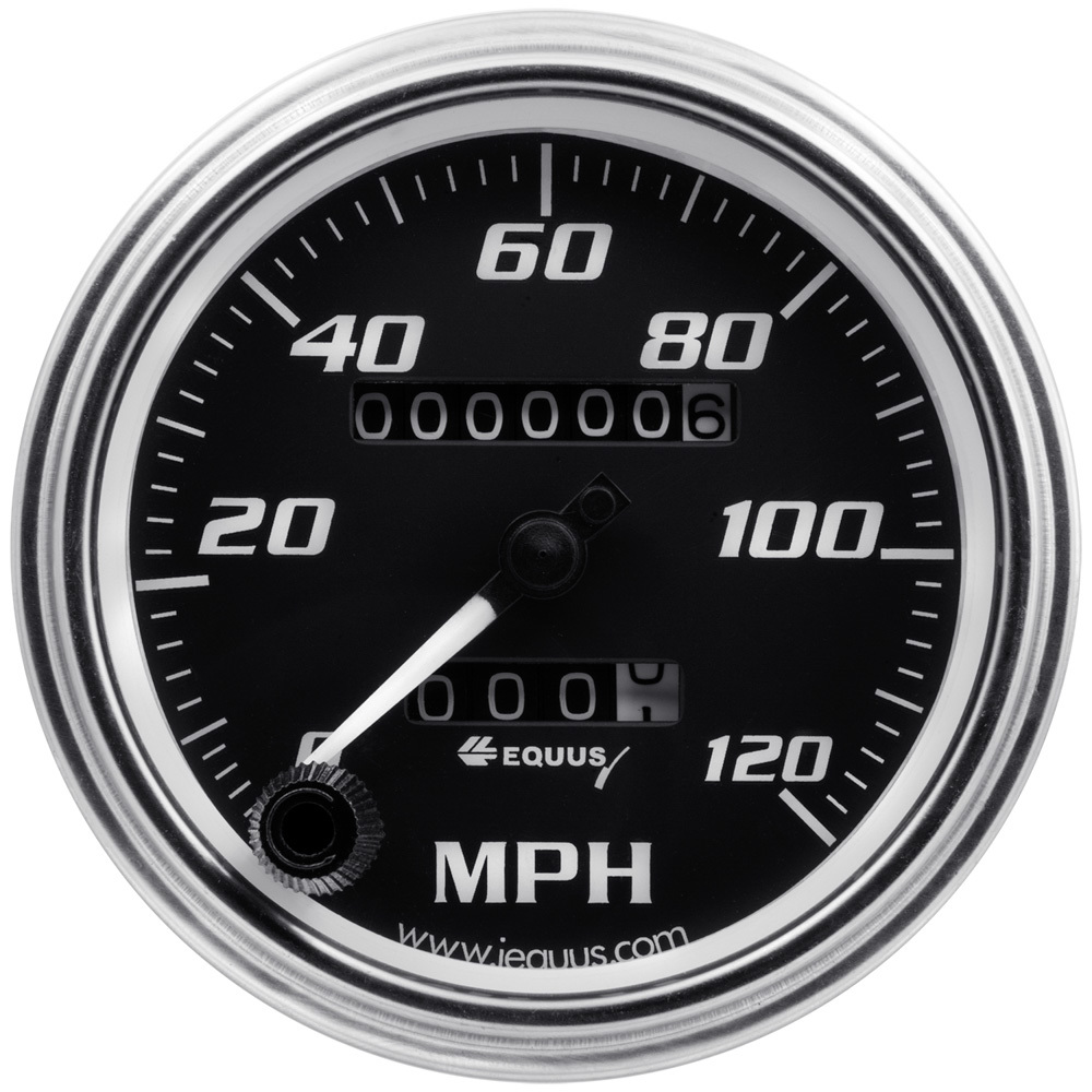 Equus e7072 | EQUUS 3-3/8 Dia Speedometer 0-120 MPH Chrome Mech