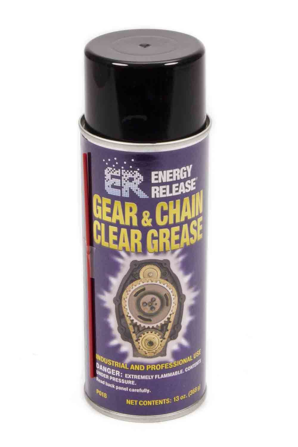 Energy Release p018 | ENERGY RELEASE Gear & Chain Clear Greas e 13oz Aerosal