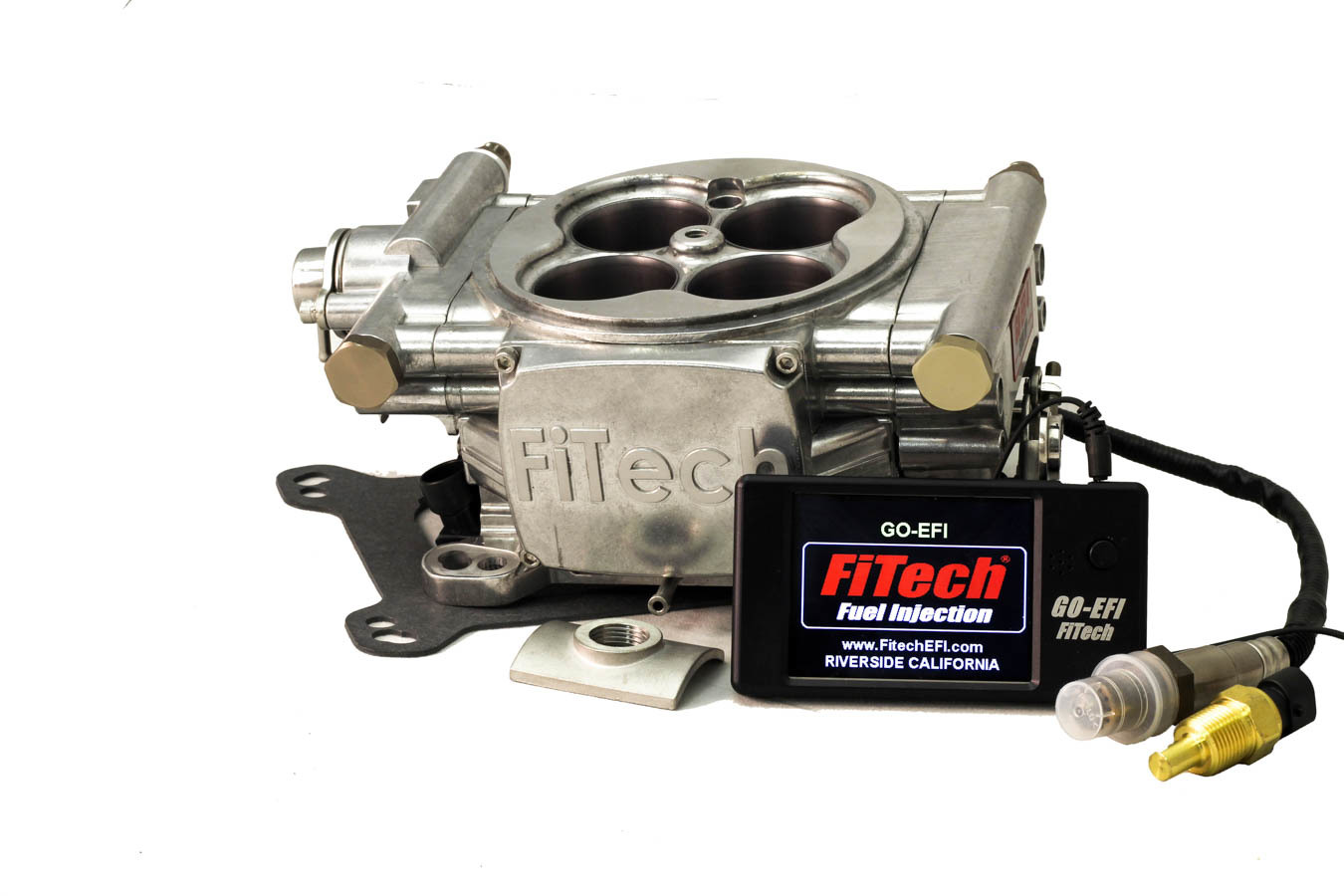 Fitech Fuel Injection 30001 | FiTECH FUEL INJECTION Go EFI 4 600hp Basic Kit Bright Tumble Finish