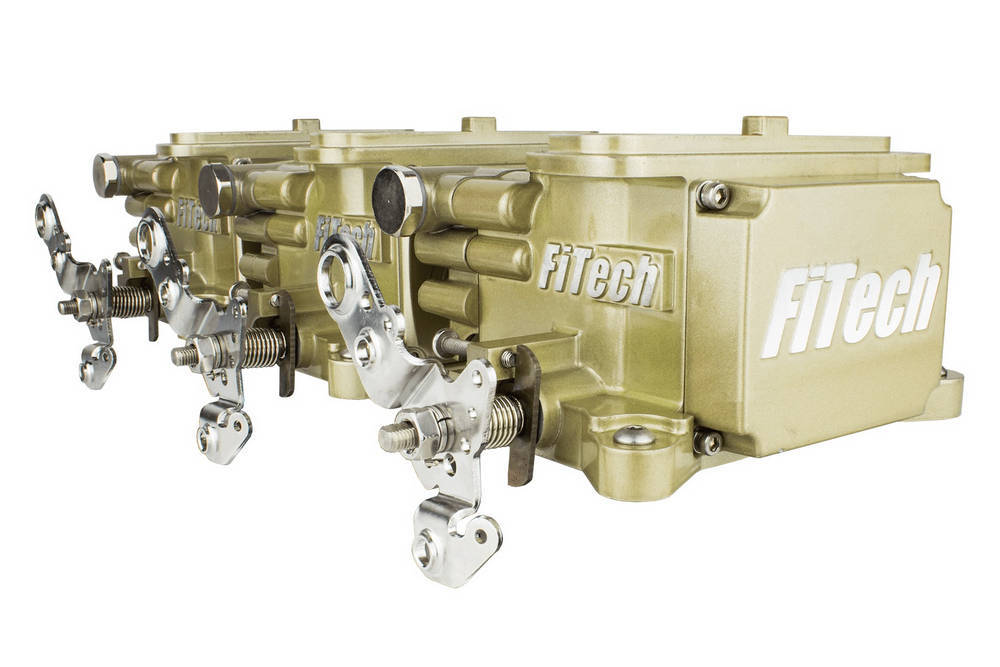 Fitech Fuel Injection 39610 | FiTECH FUEL INJECTION Go EFI 3x2 Tri Power EFI System Classic Gold