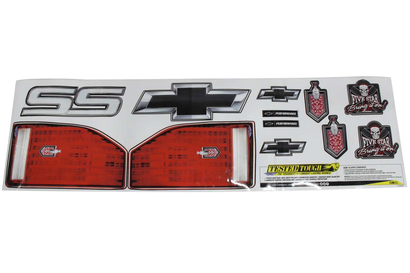 Fivestar 021-450-id | FIVESTAR Taillight Graphics MD3 88 Chevy Monte Carlo; 1988-1988