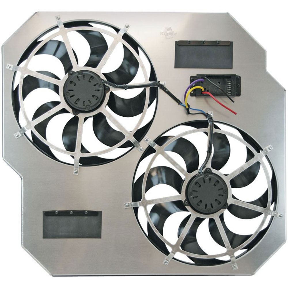 Flex-a-Lite 104641 | FLEX-A-LITE Fan Electric 15in DualSh rouded Puller Controls; 2003-2009