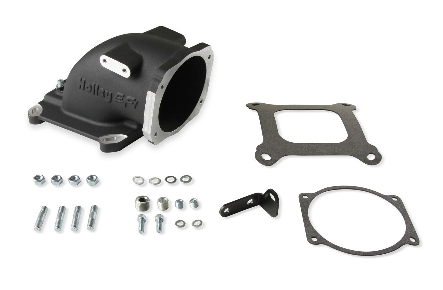 Holley 300-240bk | HOLLEY Intake Elbow 4150 GM LS TB Flange - Black