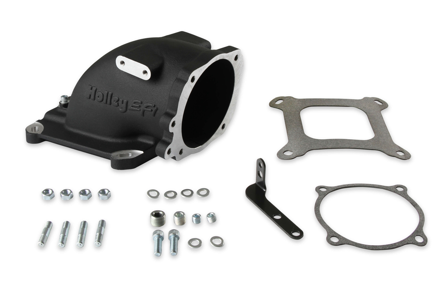 Holley 300-240fbk | HOLLEY Intake Elbow 4150 Ford TB Flange - Black