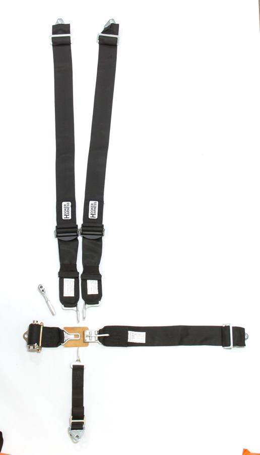 Hooker Harness 51010 | HOOKER HARNESS 5-Pt Harness Alum. LL Ratchet Adj Black