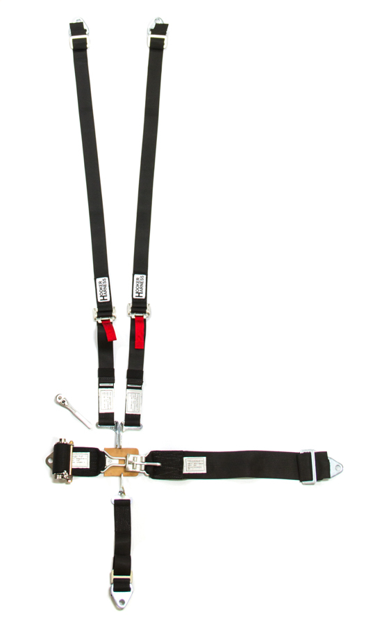 Hooker Harness 51100 | HOOKER HARNESS 5-Pt Harness System Hans LL Ratchet Adj Black