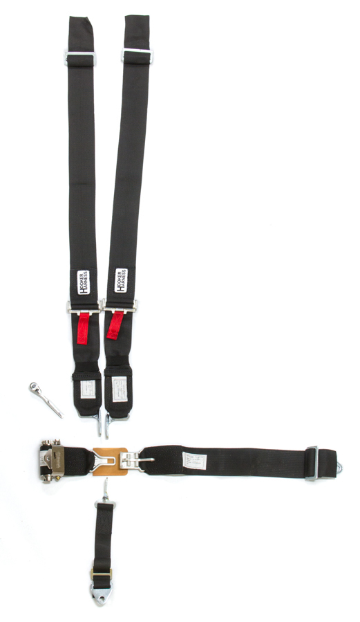 Hooker Harness 52000 | HOOKER HARNESS 5-Pt Harness System LL USD Ratchet Adj Black