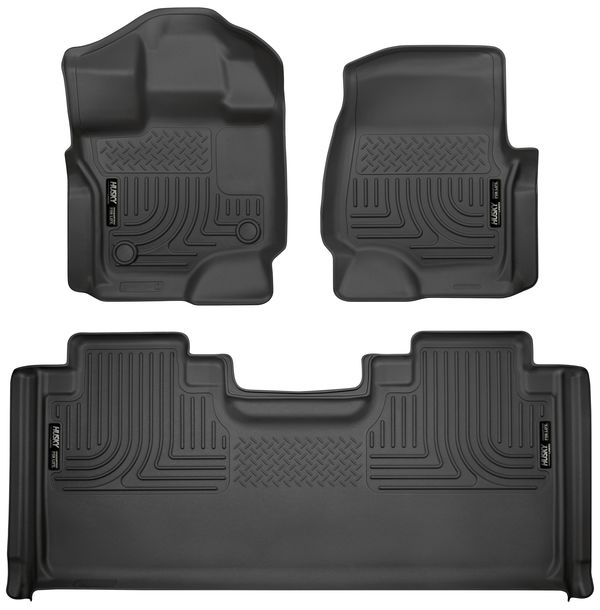 Husky Liners 94051 | Front & 2nd Seat Floor L iners Weatherbeater