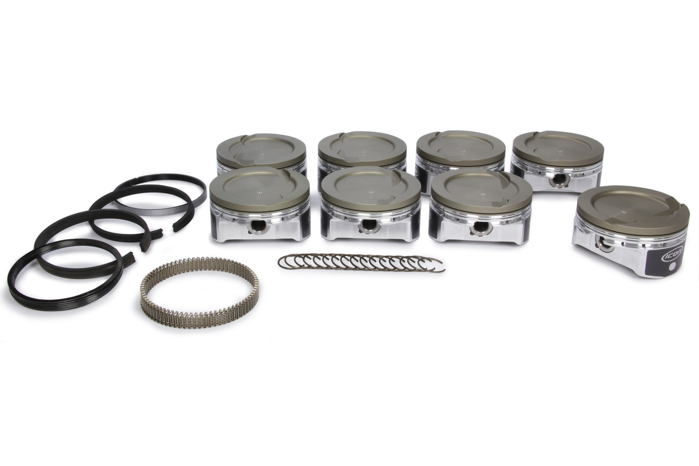 Icon Pistons ic529cakts.030 | ICON PISTONS LS 6.0/6.2L Dish Forged Piston/Ring Set 4.030