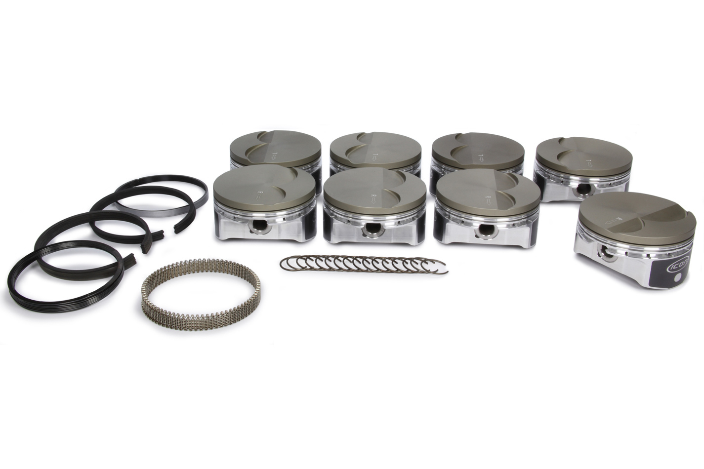 Icon Pistons ic531cakts.030 | ICON PISTONS LS 6.0L/6.2L FT Forged Piston/Ring Set 4.030