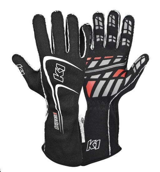 K1 Racegear 23-tr1-n-l | K1 RACEGEAR Glove Track1 Black Large SFI 5