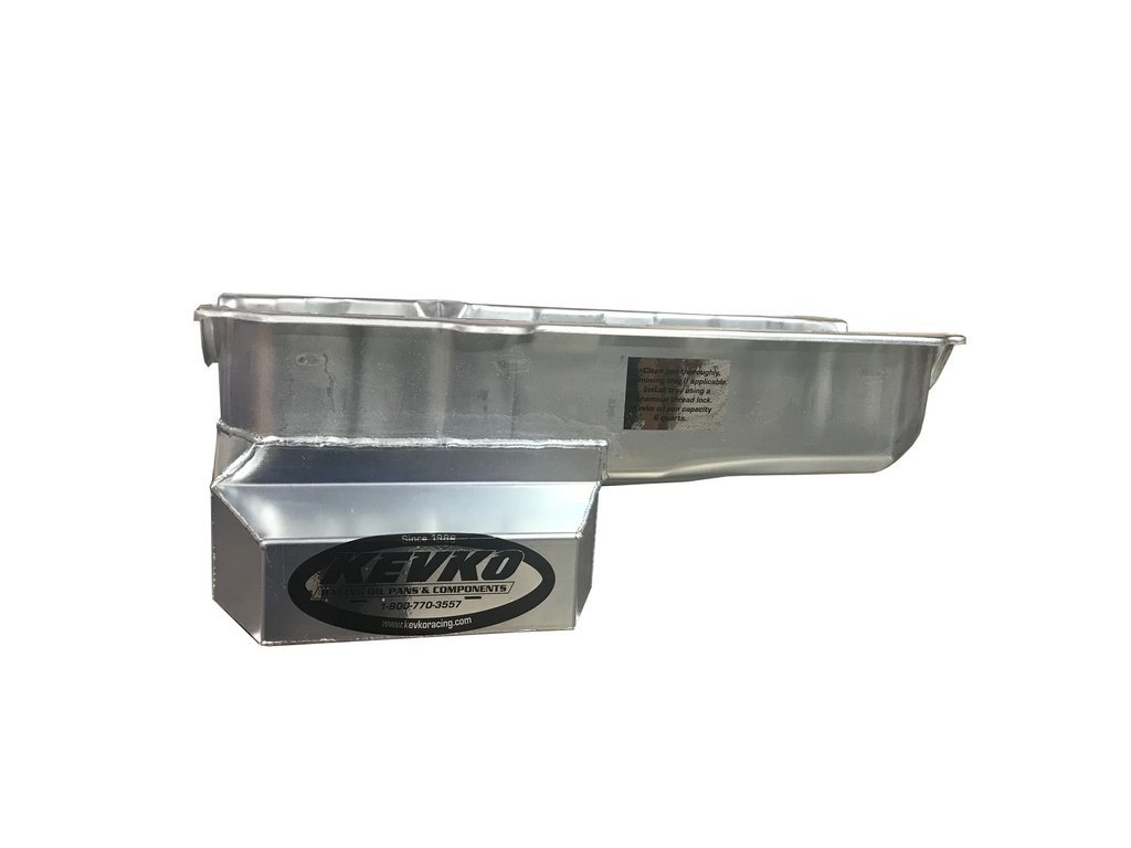 Kevko Oil Pans & Components 1086rh | KEVKO OIL PANS & COMPONENTS SBC Oil Pan Claimer 6qt RH Dipstick 80-85