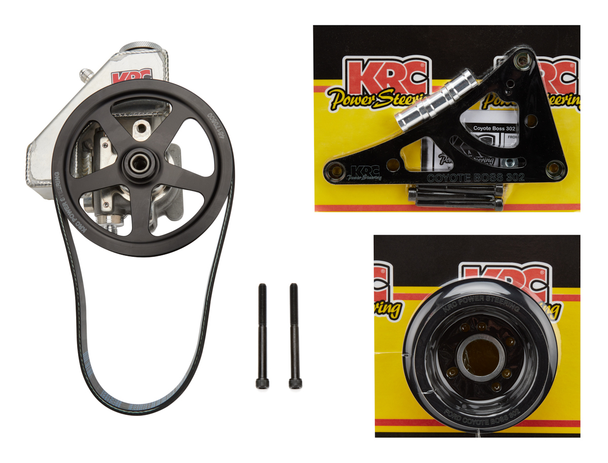 KRC Power Steering kit 66302125 | KRC POWER STEERING Pulley & P/S Pump Kit Ford Coyote w/ B/O Res.