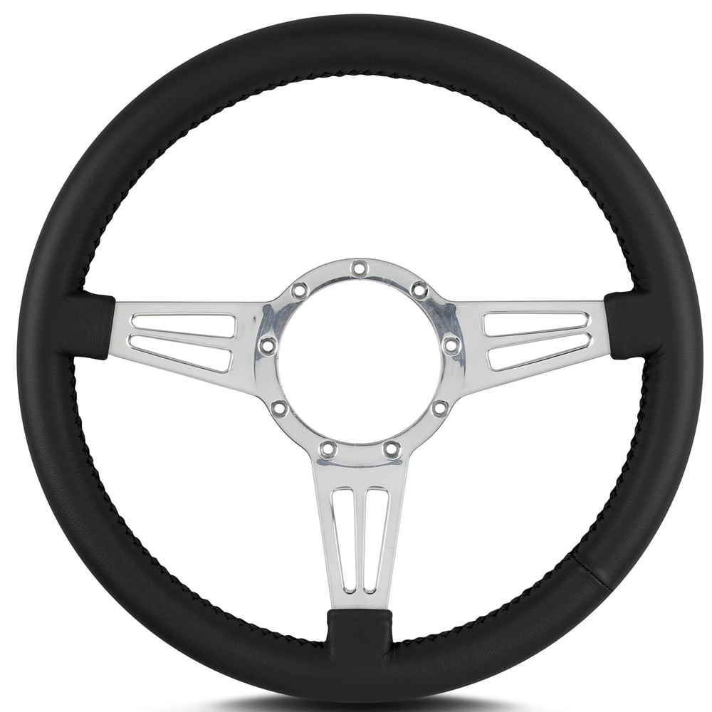 Lecarra Steering Wheels 44401 | LECARRA STEERING WHEELS Steering Wheel Mark 4 Do uble Slot Pol. w/Blk Wra