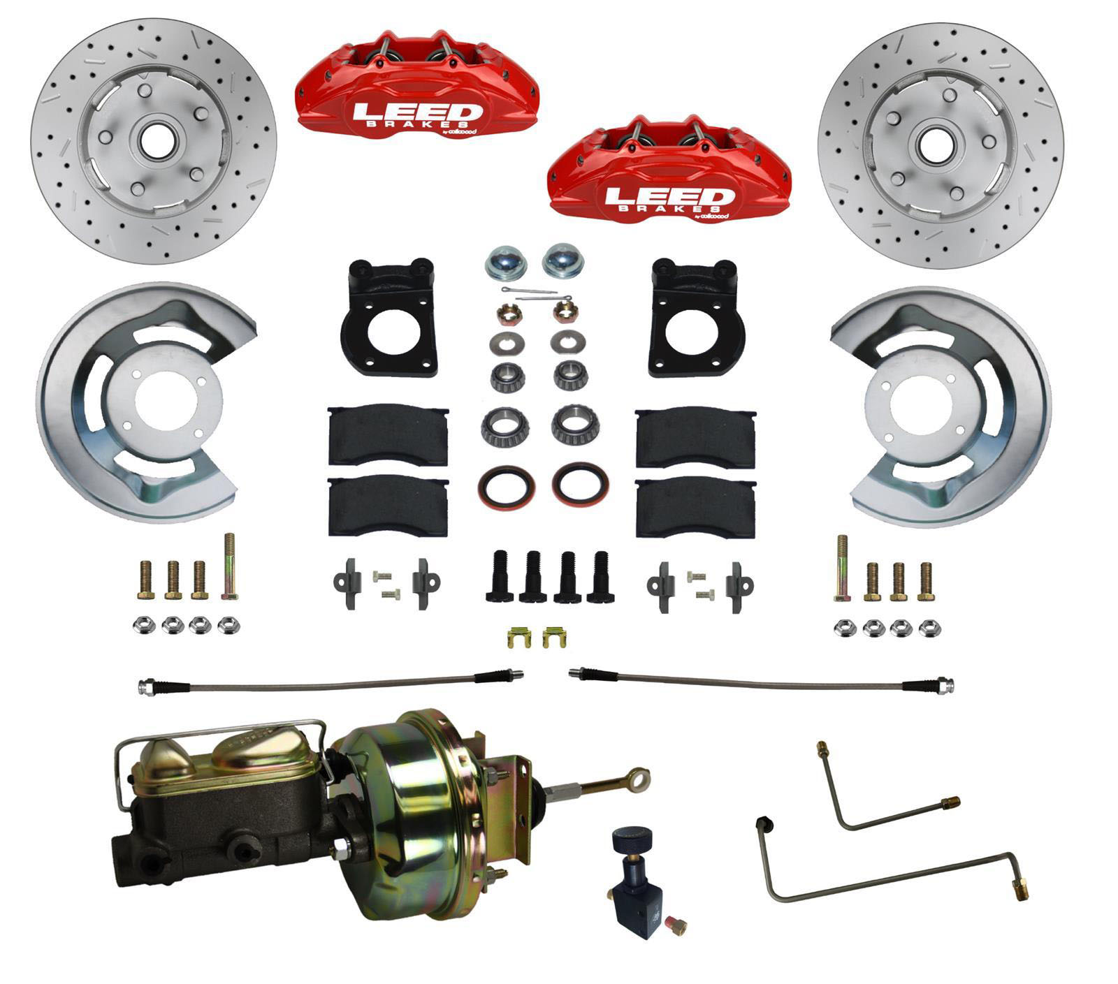 LEED Brakes rfc0005-h405ax | LEED BRAKES 65-66 Mustang Brake Conversion Kit; 1965-1966