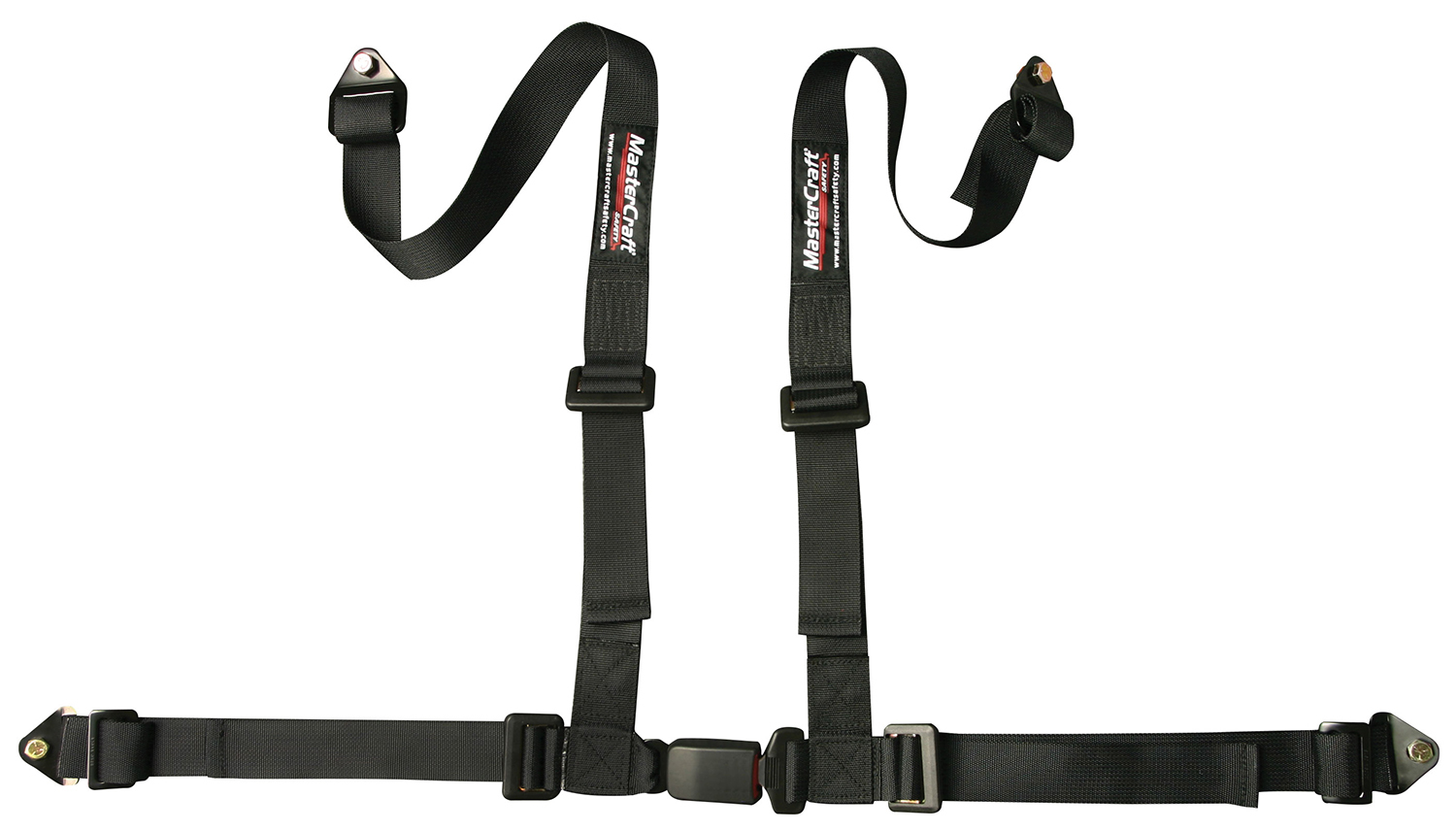 MasterCraft 114004 | MASTERCRAFT Seat Belt Restraint 2in 4 Point Bolt In Black