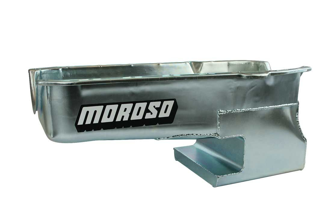 Moroso 20213 | Oil Pan SBC 80-85/ Dart SHP Block RH Dip Stick; 1980-1985