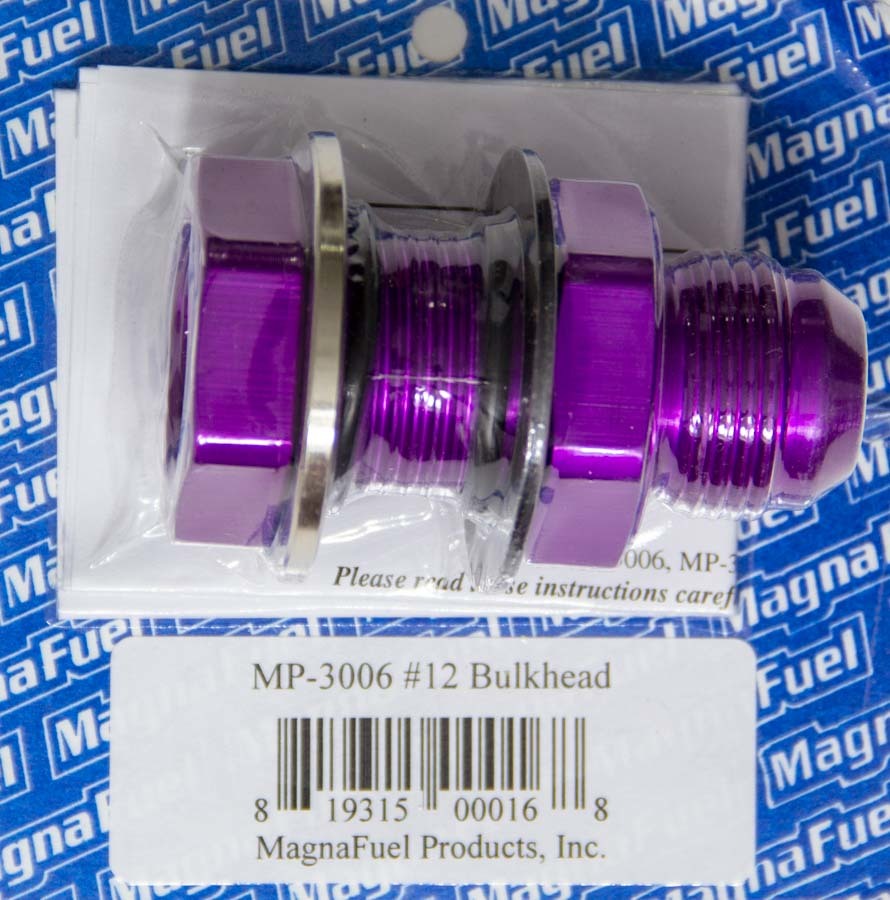 Magnafuel/Magnaflow Fuel Systems mp-3006 | MAGNAFUEL/MAGNAFLOW FUEL SYSTEMS #12 Straight Bulkhead Fitting