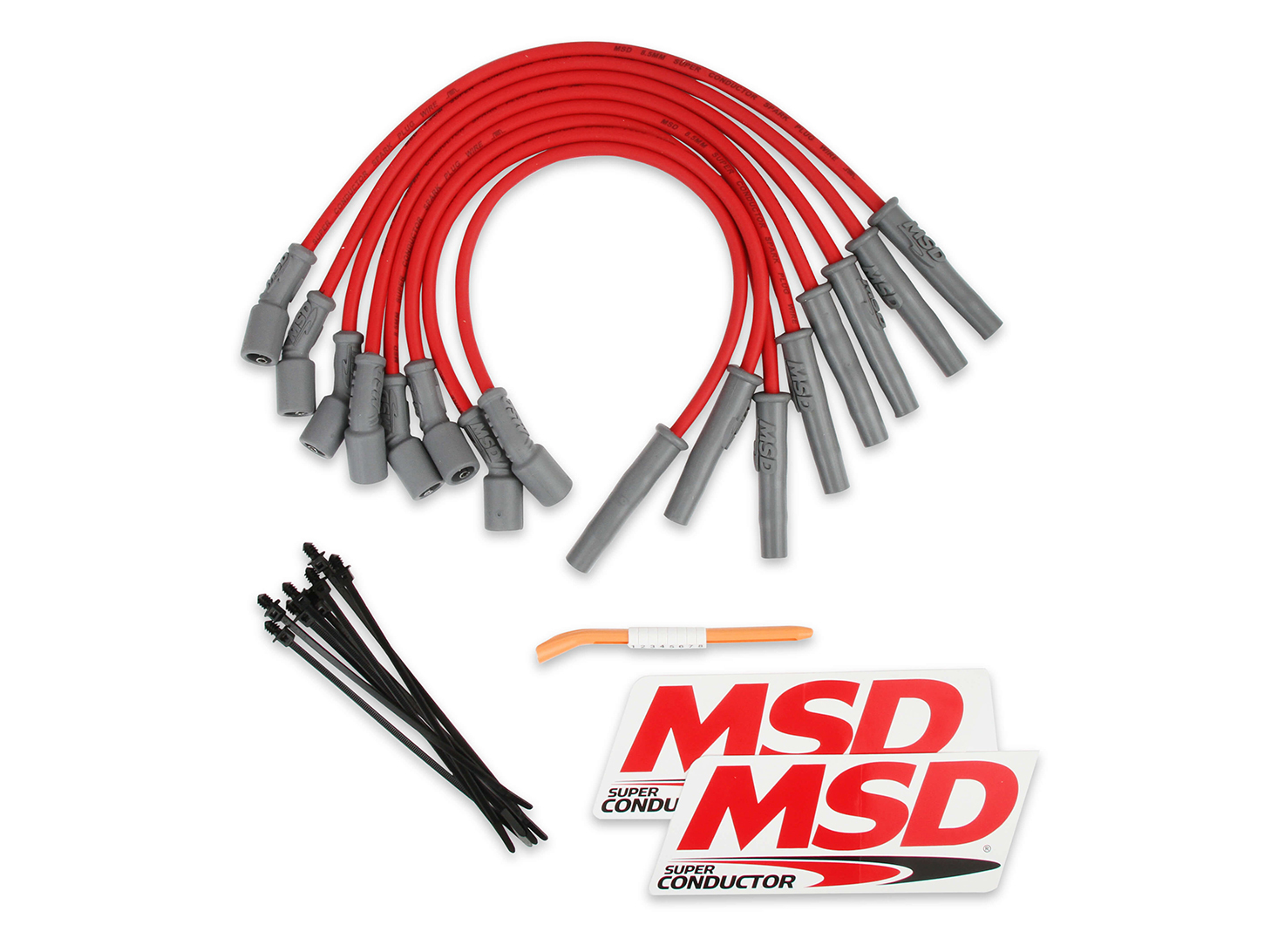 MSD 31639 | 8.5mm Plug Wire Set Ford Raptor 10-15 6.2L Red; 2010-2015