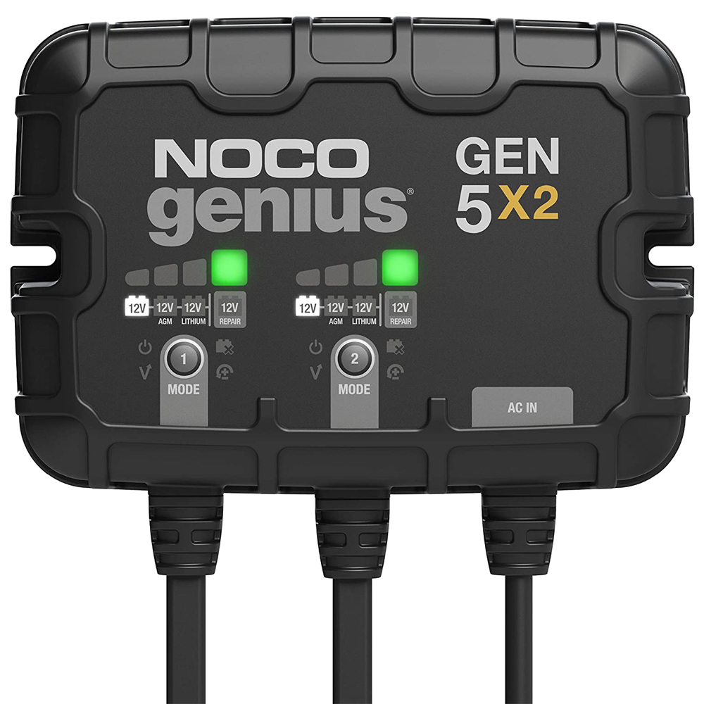 NOCO gen5x2 | Battery Charger 2-Bank 10 Amp Onboard