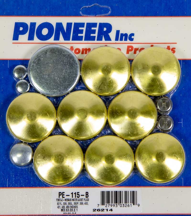 Pioneer pe-115-b | PIONEER 350 Pontiac Freeze Plug Kit - Brass