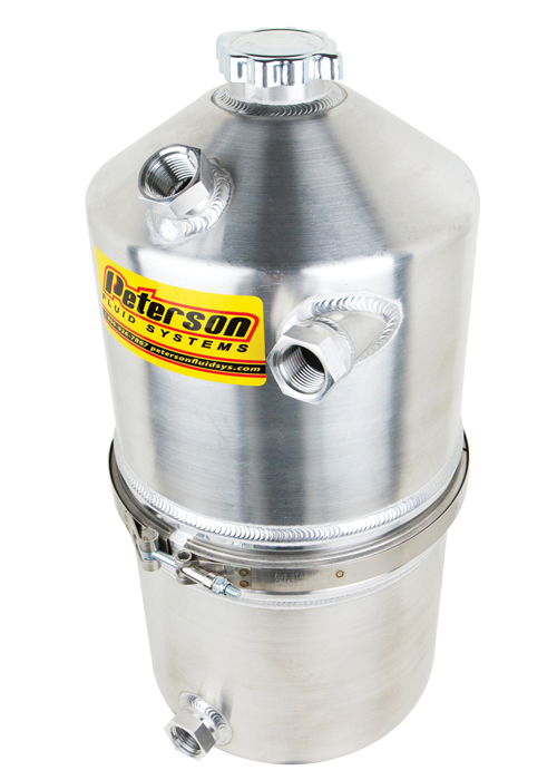 Peterson Fluid 08-0013 | PETERSON FLUID Dry Sump Tank 5 Gal Single Scavenge